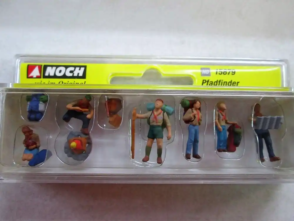 15879 Noch HO 6 personaggi Scout con accessori come da foto scala 1 87 Promozione Esclusiva