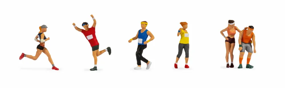 15890 Noch HO Personaggi corridori di maratona 6 pezzi scala 1 87 Scelto Dai Clienti