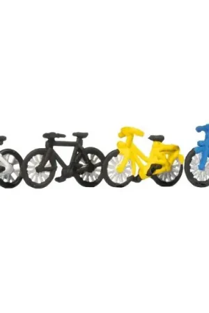 15895 Noch HO set 5 biciclette colori vari con annesso scala 1 87 Offerta