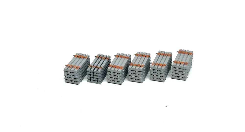 1613DM Catasta traversine in cemento 6 pezzi da 5 x 4 scala 1 87 Direttamente Dal Produttore