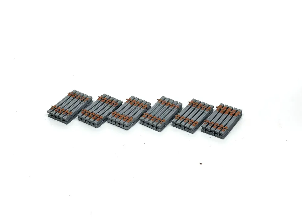 Nuova Collezione 1614DM Catasta traversine in cemento 6 pezzi da 2 x 5 scala 1 87