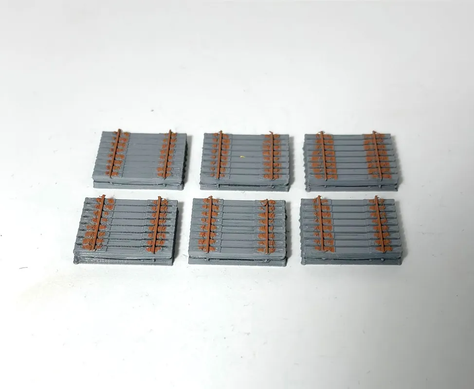 Ultimissimo Modello 1616DM Catasta traversine in cemento 6 pezzi da 7 x 2 scala 1 87