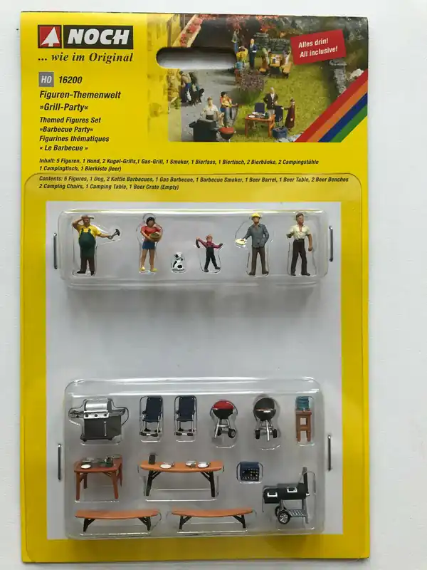 Prezzo Conveniente 16200 Noch HO Set personaggi e accessori Barbecue Party scala 1 87