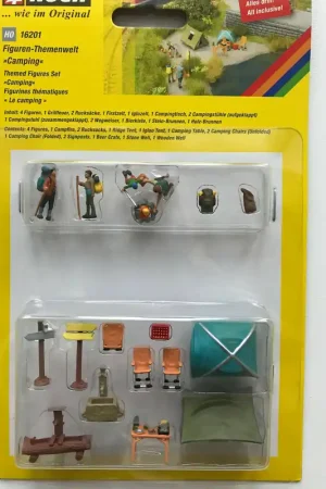 Offerta Speciale 16201 Noch HO Set personaggi e accessori vari Campeggio come da foto scala 1 87