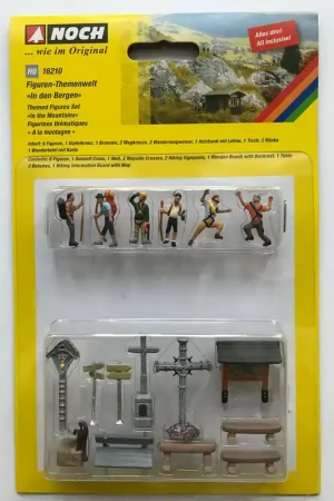 16210 Noch HO Set personaggi e accessori vari in montagna come foto scala 1 87 Pagamento Sicuro