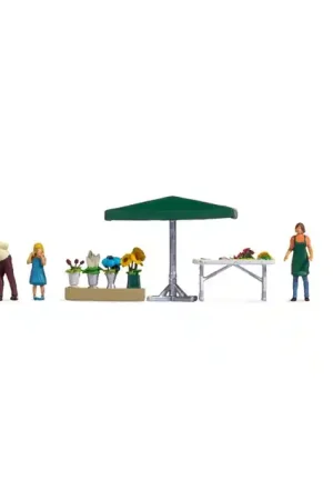 16227 Noch HO Set personaggi e accessori al mercato dei fiori come foto sc. 1 87 Promo Stagionale