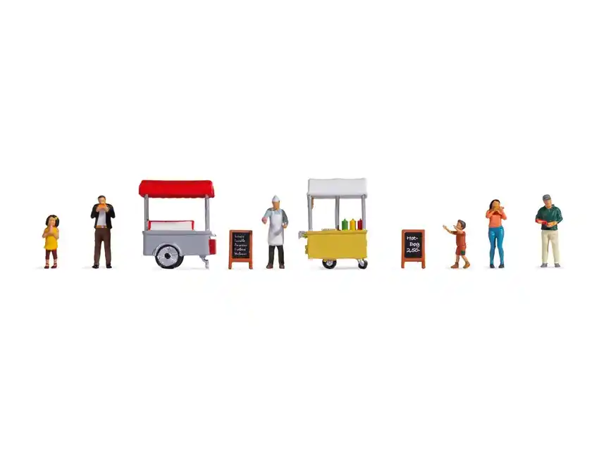 16229 Noch HO Set personaggi e accessori al mercato come da foto scala 1 87 Promozione