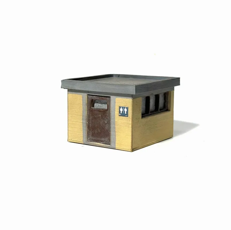 Popolare 1638DM Gabinetti di stazione FS montato, colorato e illuminato scala HO 1 87