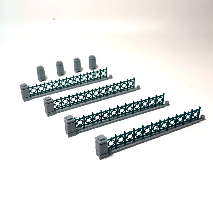 Bestseller 1719DM Muretto di recinzione modulare componibile 8 pz. scala HO 1 87