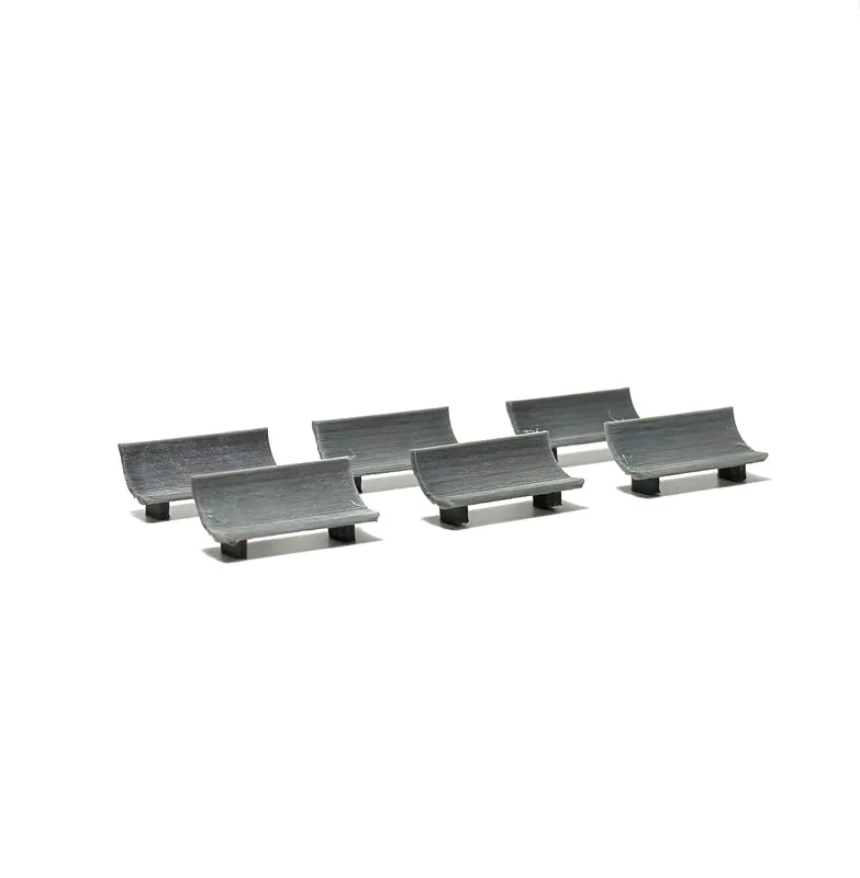 Di Tendenza 1833DM HO Set 6 panchine cemento classiche x stazioni ecc colore grigio sca 1 87