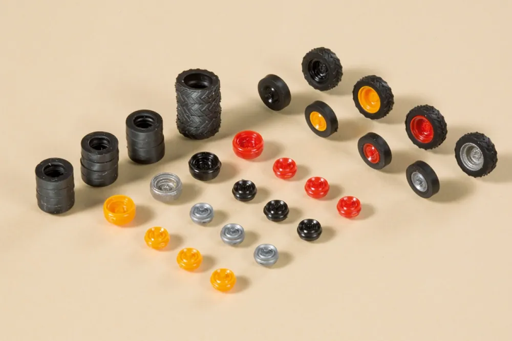 41646 Auhagen HO Set per gommista pneumatici e cerchioni 30 pezzi scala 1 87 Spedizione Espresso