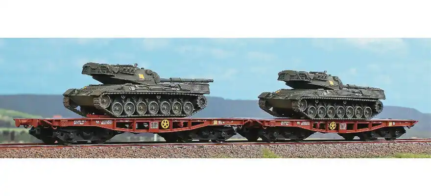 45109 Acme H0 FS Set 2 pianali tipo Rlmmp-t caricati con 2 carri armati FS ep IV Miglior Prezzo