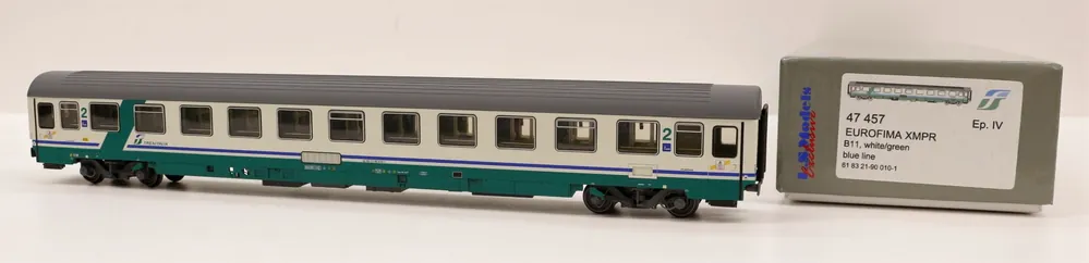 Subito Disponibile 47457 LS Models UIC-Z Eurofima 2 cl. XMPR FS Trenitalia, fascia obliqua verde,FS