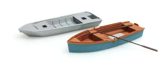 50128 Artitec HO set 2 barche con motore fuoribordo DA COLORARE scala 1 87 Economico