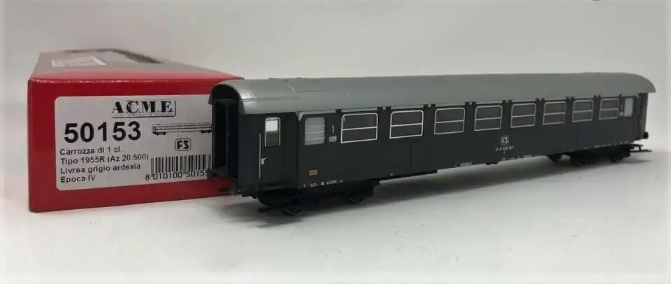 Consegna Rapida 50153 Acme HO carrozza 1 classe Tipo 1955R Az 20.500 FS grigio ardesia sc. 1 87