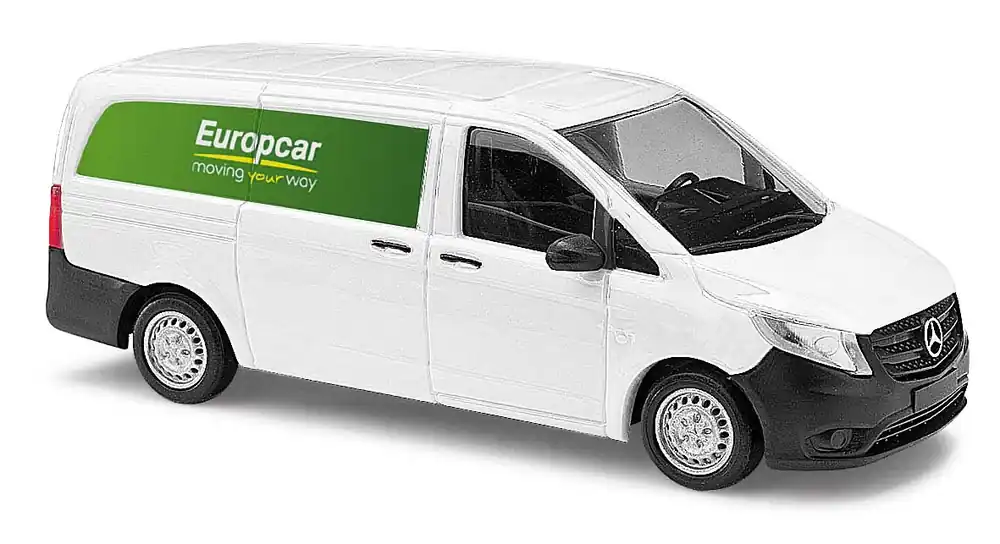 Vendita Finale 51199 Busch HO Mercedes Vito chiuso EUROPCAR colore bianco scala 1 87