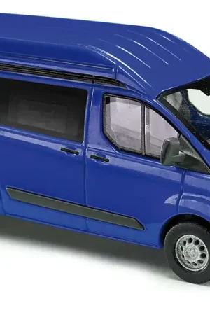 Ultime Pezzi 52501 Busch HO Ford Transit Transporter tetto alto colore blu scala 1 87