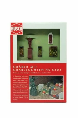 Solo Oggi 5404 Busch HO 4 Tombe varie con illuminazione scala 1 87