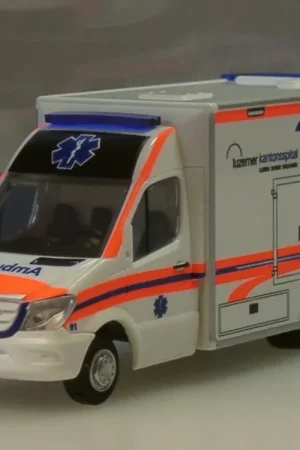 76104 Rietze HO Mercedes Ambulanza Svizzera di Lucerna scala 1 87 Reso Gratuito