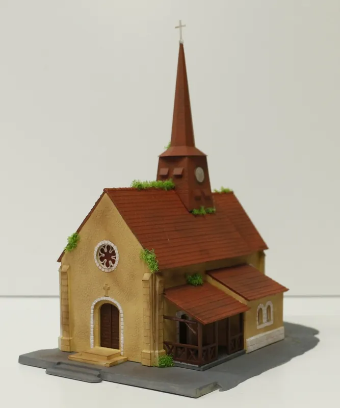 Occasione 804DM HO Chiesa Italiana montata verniciata e illuminata a leds scala 1 87