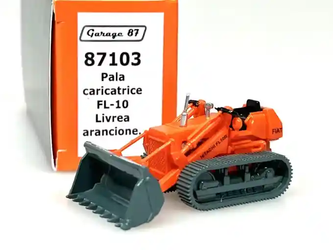Spedito Oggi 87103 Garage 87 pala caricatrice FL-10 arancione con cingoli grigio HO 1 87