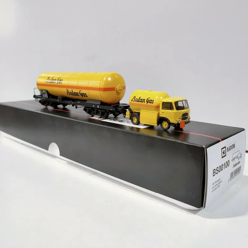 Acquista Ora BS00100 Blackstar Set Carro Butangas e camion Fiat 650N livrea gialla scala 1 87