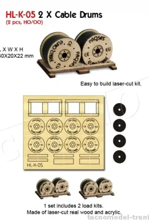 Prezzo Di Fabbrica HL-K-05 Proses HO Carico per carro ferroviario 2 pz. scala 1 87 kit taglio laser