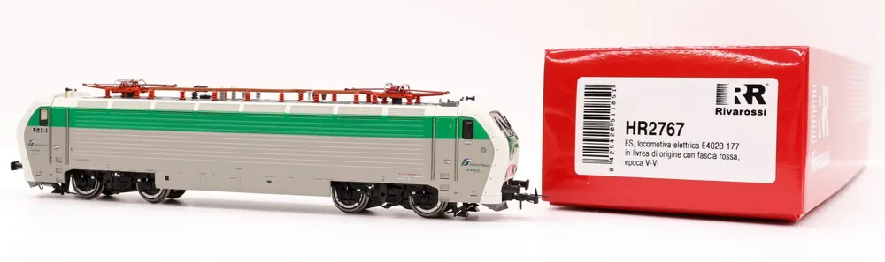 HR2767 Rivarossi E402 177 Grigio/verde, fascia rossa frontale, FS Trenitalia Reso Gratuito