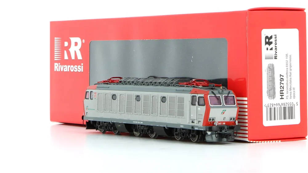 Acquista Ora HR2797 Rivarossi FS locomotiva E.652 108 livrea FS MERCITALIA ep.VI scala 1 87
