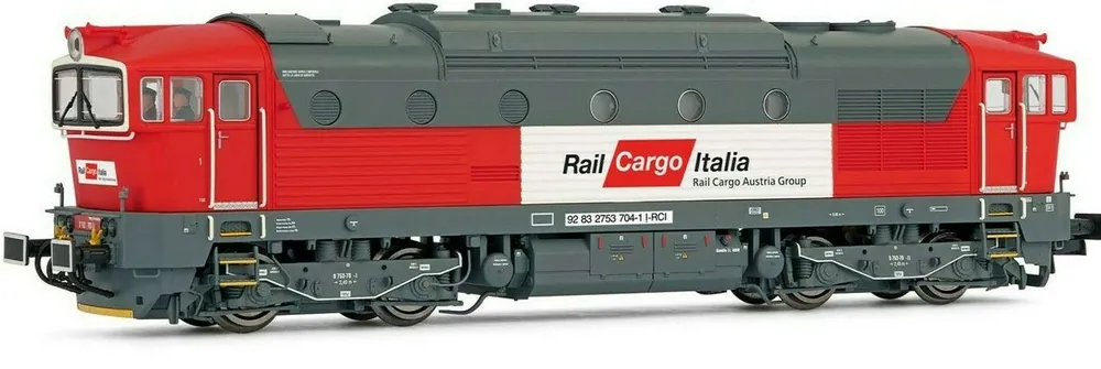 HR2863 Rivarossi HO Loco D753.7 Rail Cargo Italia livrea rosso bianco grigio Offerta Limitata