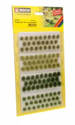 Occasione Imperdibile NOCH 07127 - Cespugli ciuffi d‘erba assortiti verde chiaro, medio e scuro. 104 pz.