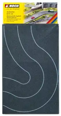 Più Venduto NOCH 60701 - Strada asfaltata in curva grigio scuro, 2 pz. 8 cm larghezza Scala H0 1 87
