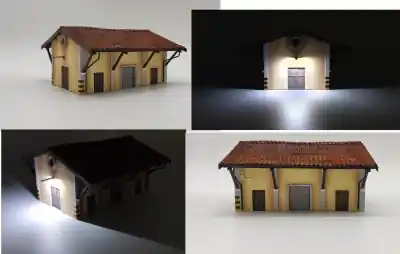 Novità FERRMODEL 400 - Magazzino merci FS Illuminato, Scala H0 1 87