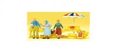 Economico PREISER 10056 - Mercato con accessori e 3 personaggi. Scala H0 1 87