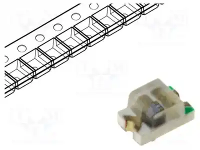 Di Tendenza FERRMODEL 467 - X10 LED SMD 0805 bianco caldo; 350÷450mcd; 120°; 20mA; 3,3÷3,6V