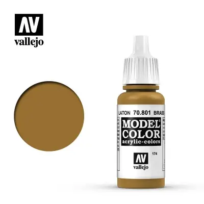 Esclusivo VALLEJO 70.801 - Ottone metallizzato opaco. Acrilico 17ml.