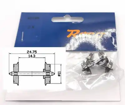 Consegna Rapida ROCO 40198 - Coppia Assi standard H0 per corrente continua, isolati su un lato.