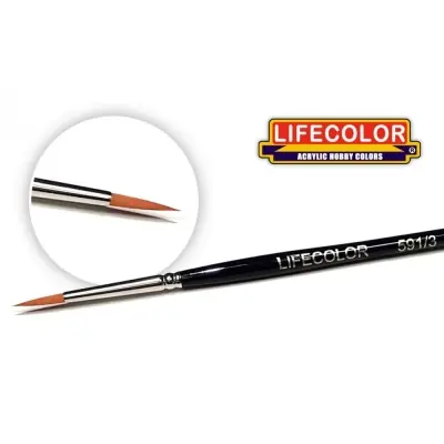 Compra Online LIFECOLOR 591-3 - Pennello sintetico pelo lungo punta tonda
