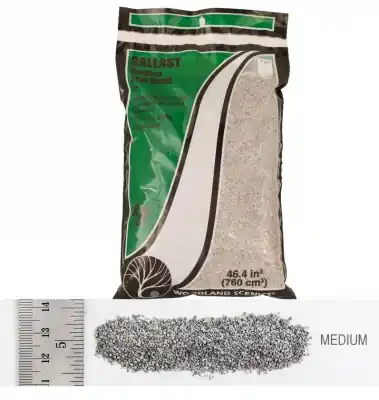 WOODLAND SCENICS B94 - Sacchetto massicciata grigio medio. 760 cm cu. Scala H0 1 87 Compra Adesso
