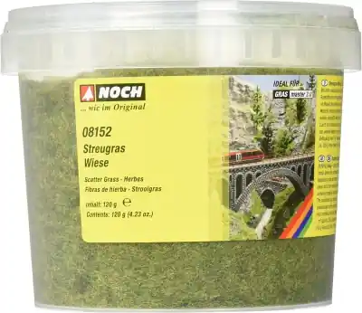 NOCH 08152 - Barattolo erba filiforme verde medio 2,5 mm. 120g Soddisfatti O Rimborsati