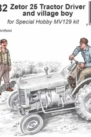 Zetor 25 Tractor Driver and village boy Consegna Rapida