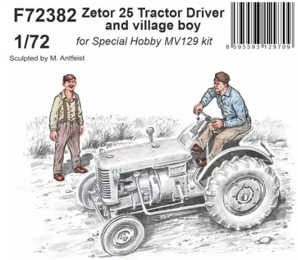 Zetor 25 Tractor Driver and village boy Consegna Rapida