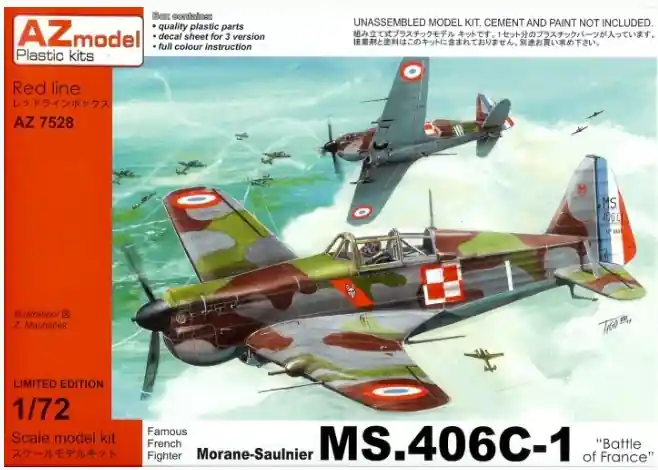 Popolare AZ MODEL AZ7528 MORANE SAULNIER MS.406C-1