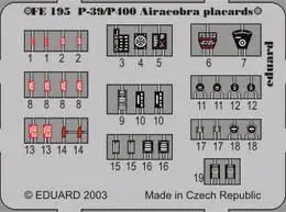 P-39 AIRACOBRA PLACARDS Occasione Imperdibile