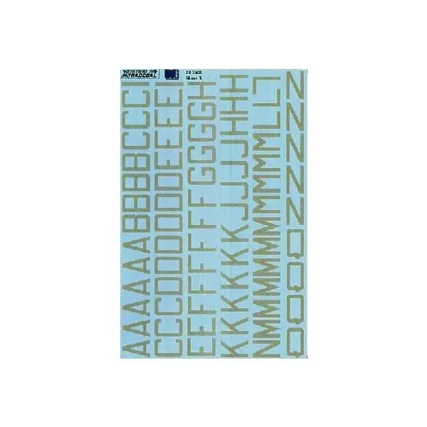 RAF CODE LETTERS AND NUMBERS 24" SKY DOUBLE SHEET Esclusivo