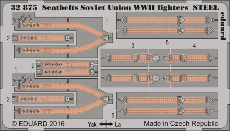 Spedito Oggi SEATBELTS SOV.UNION WWII FIGHTERS STEEL