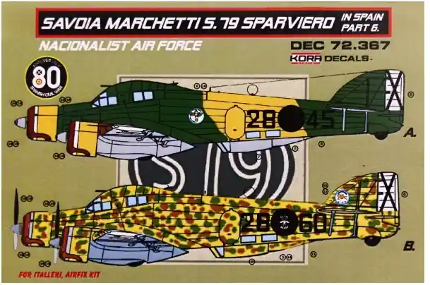 SM.79 SPARVIERO
Aviazione Legionaria -Spagna 1936 - 1939 Più Venduto