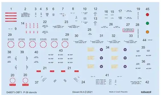 P-38 stencils Offerta
