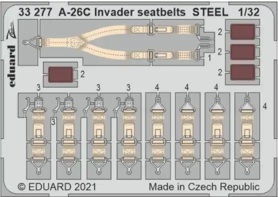 Solo Oggi A-26C Invader Seatbelts Steel