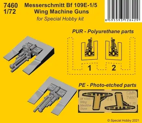 Messerschmitt Bf 109E-1/5 Wing Machine Guns Subito Disponibile